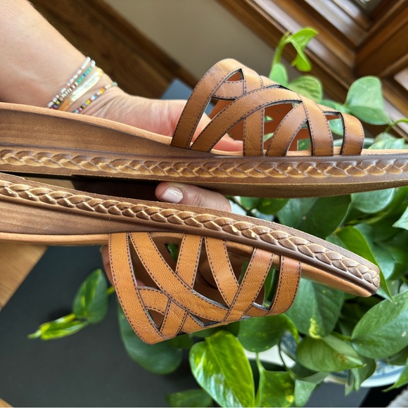 Easy Street Edda Tuscany Women's Wedge Slide Sandals Made In Italy Size 8.5 NEW - Picture 4 of 5